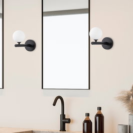 Opviq Domino - 11033 Lámpara de pared Blanco y Negro